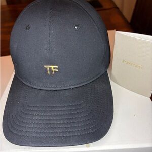 Tom Ford Black Cap with Gold Logo
